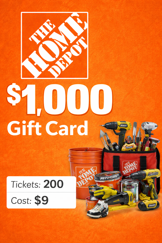 $1,000 Home Depot Gift Card (2627)