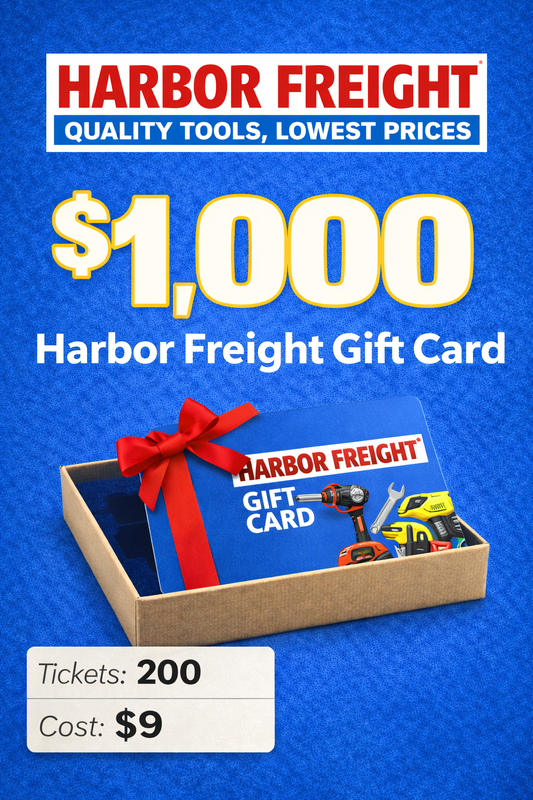 $1,000 Harbor Freight Gift Card (2609)