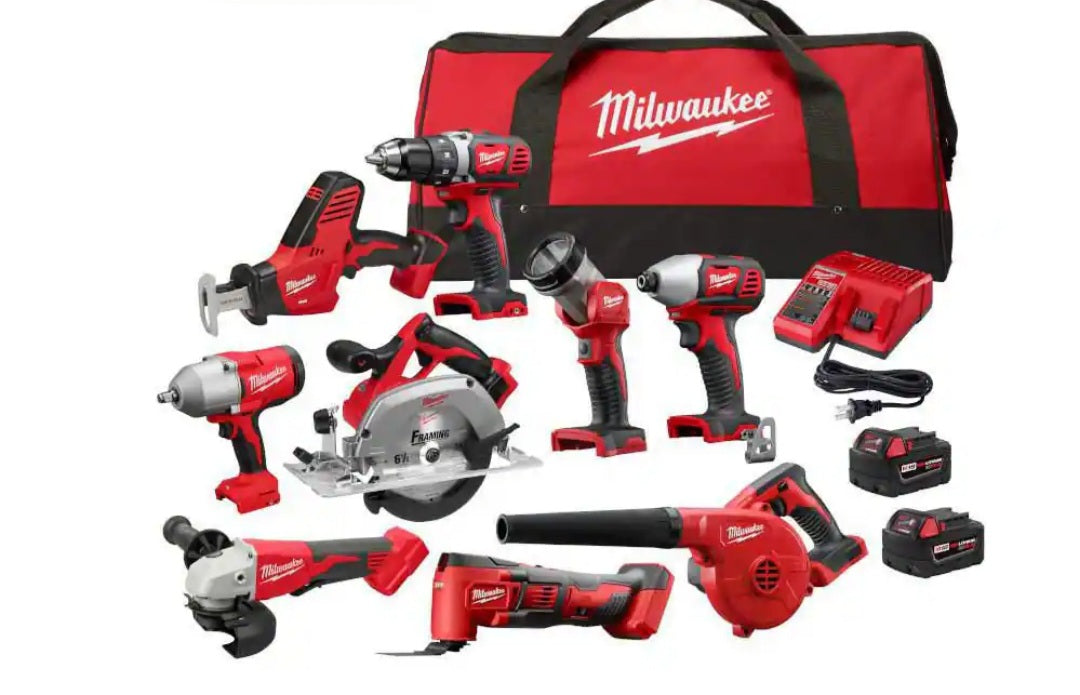 Milwaukee M18 18-Volt Lithium-Ion Cordless Combo Kit 9-Tool (2605)