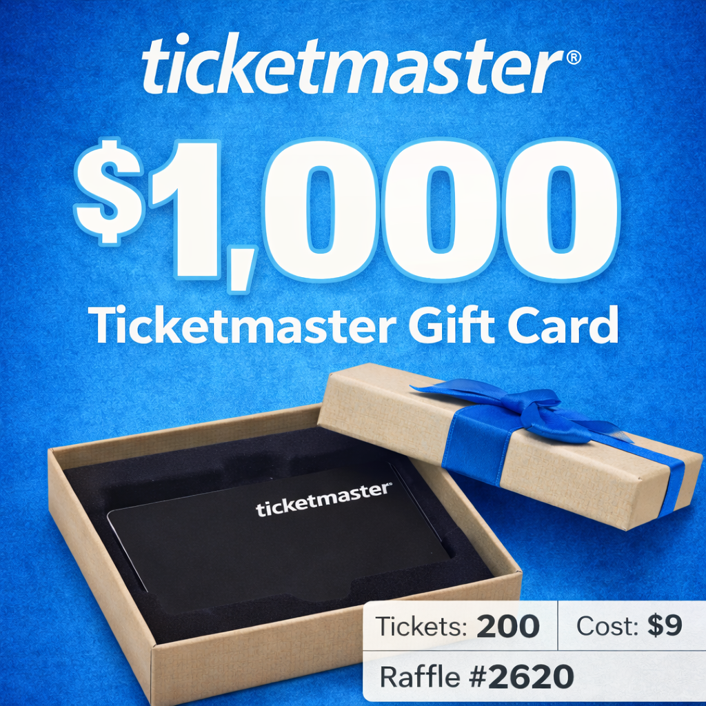 $1,000 Ticketmaster Gift Card (2620)