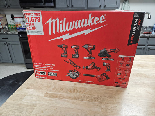 Milwaukee M18 18-Volt Lithium-Ion Cordless Combo Kit 9-Tool (2605)